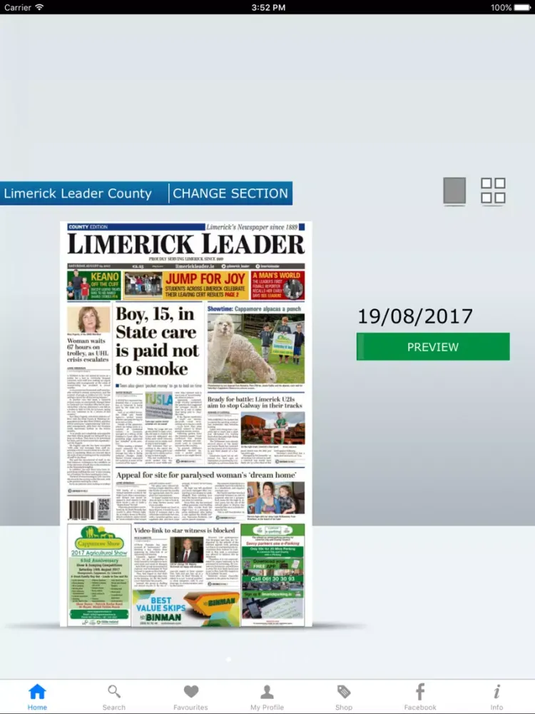 Limerick Leader iPad  Ekran Görüntüleri