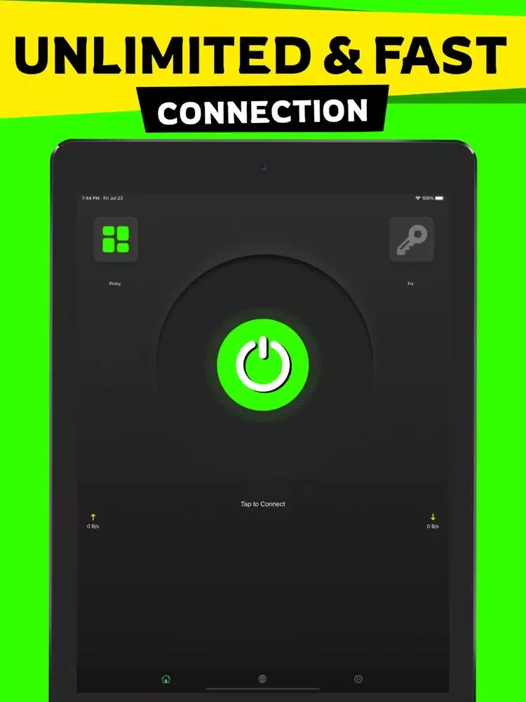 Captures d'écran de Lime VPN iPad 
