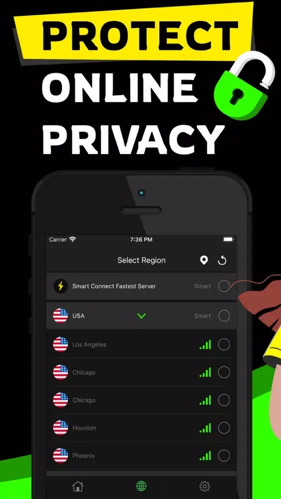 Captures d'écran de Lime VPN