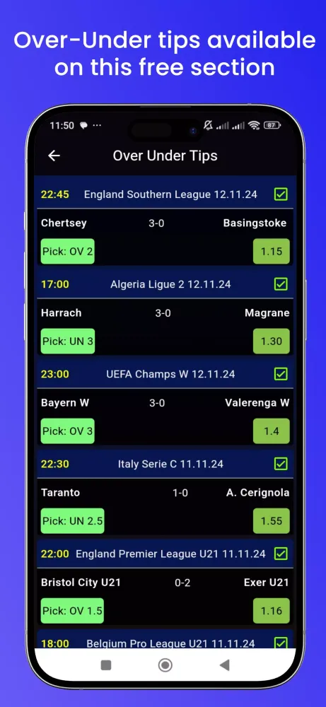 Ảnh chụp màn hình của Football Sure Tips