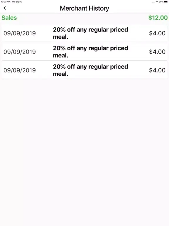 Screenshot di SSC Merchant iPad 
