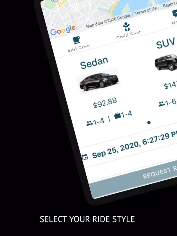Zrzuty ekranu TeamLimo iPad 