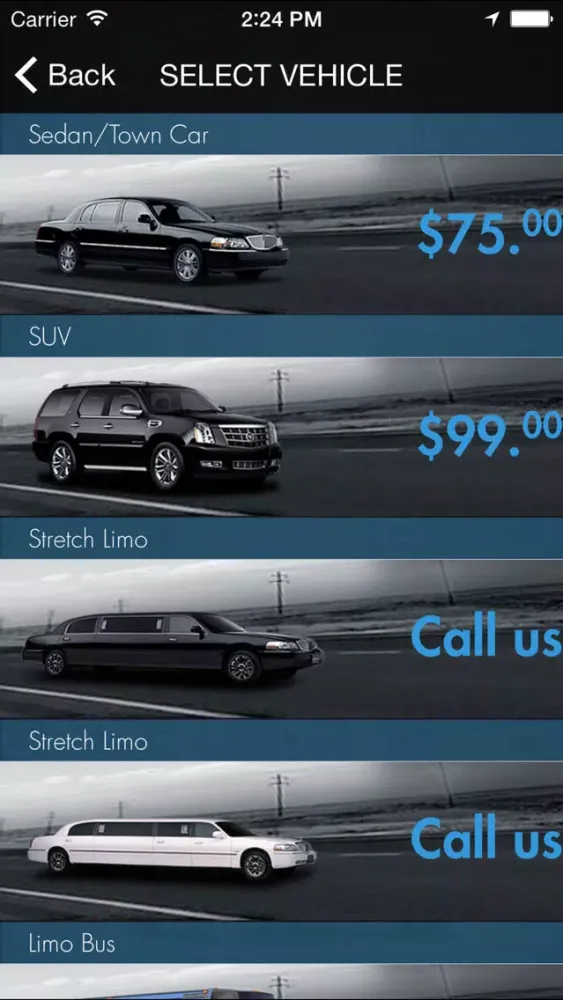 Capturas de tela do Black Car USA
