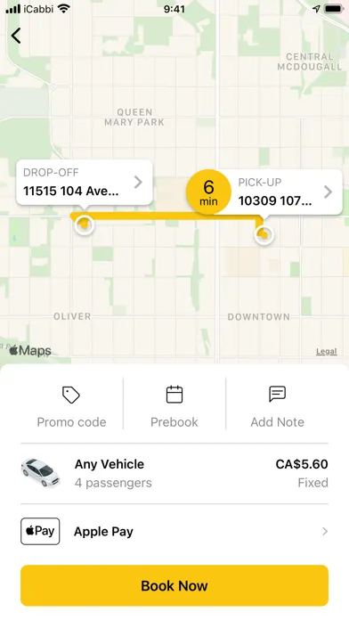 Greater Edmonton Yellow Cab スクリーンショット