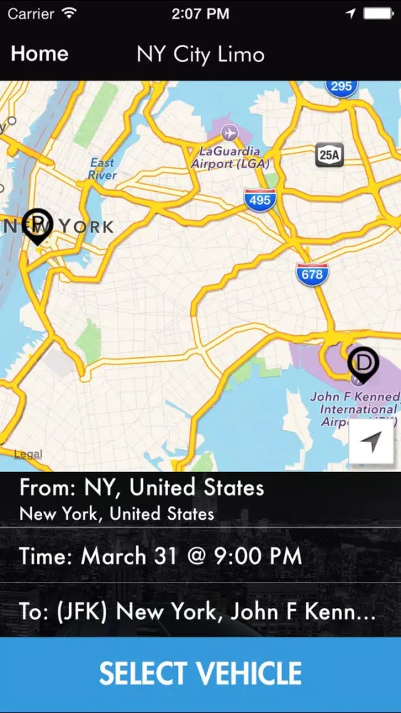Captures d'écran de NY City Limo