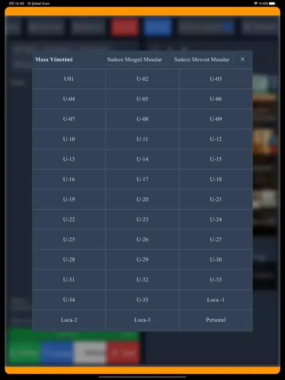 ภาพหน้าจอของ LimonPOS iPad 