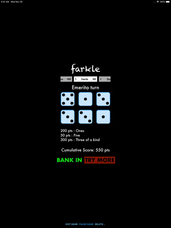 Captures d'écran de Farkle Game iPad 