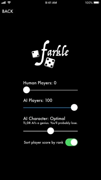 Captures d'écran de Farkle Game