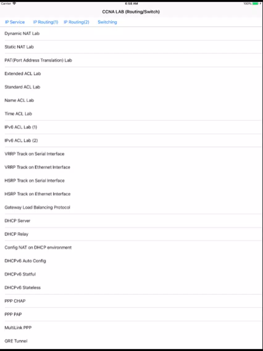 CCNA Routing Labs Practice iPad  Ekran Görüntüleri