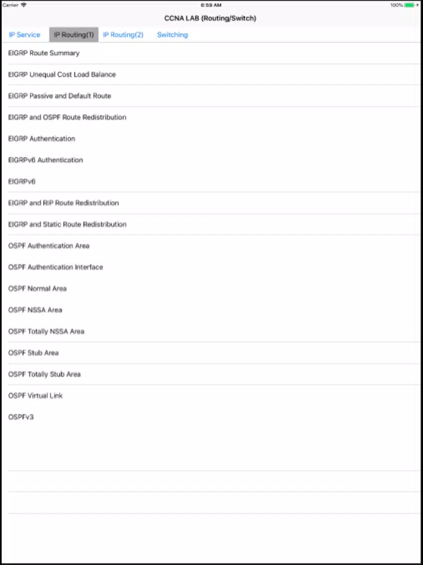 CCNA Routing Labs Practice iPad  Ekran Görüntüleri