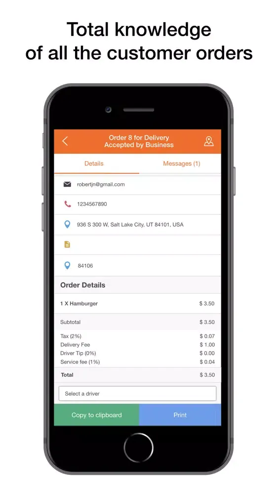 ภาพหน้าจอของ Orderoo Business
