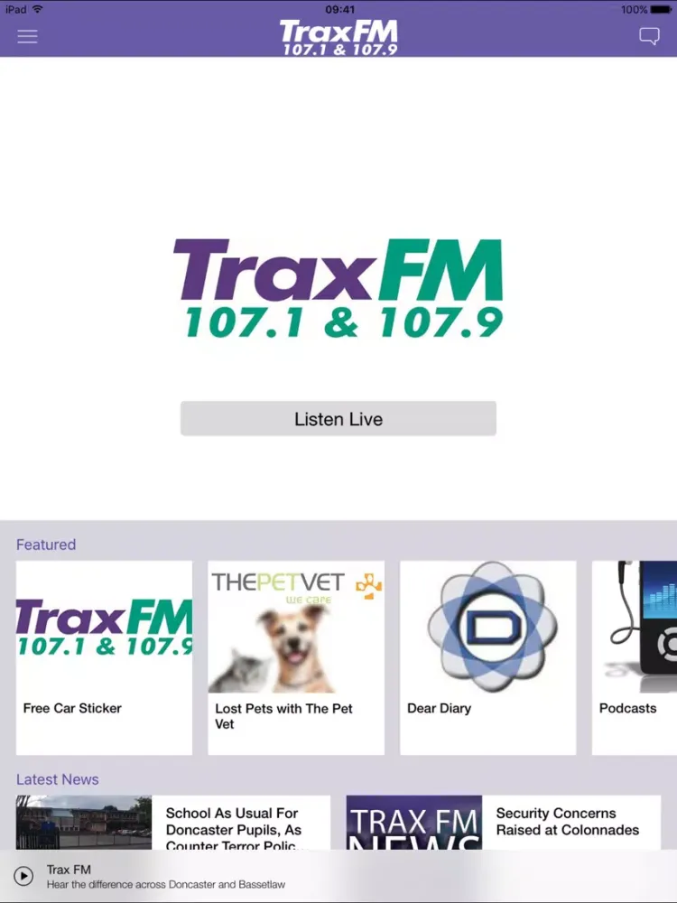 Zrzuty ekranu Trax FM iPad 