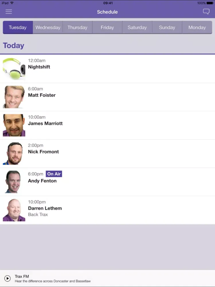 Zrzuty ekranu Trax FM iPad 