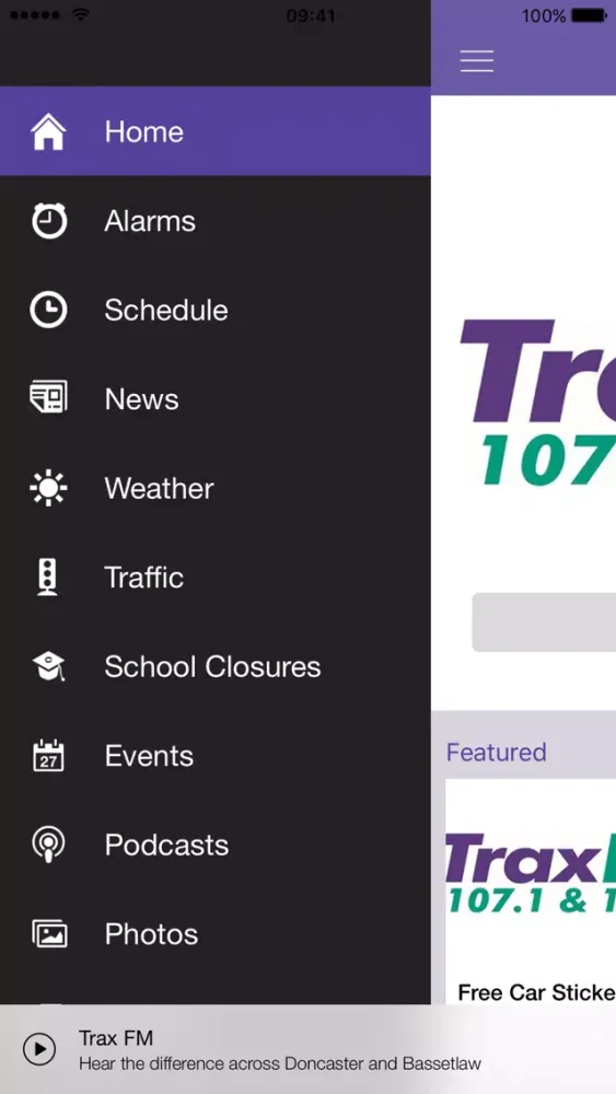 Zrzuty ekranu Trax FM