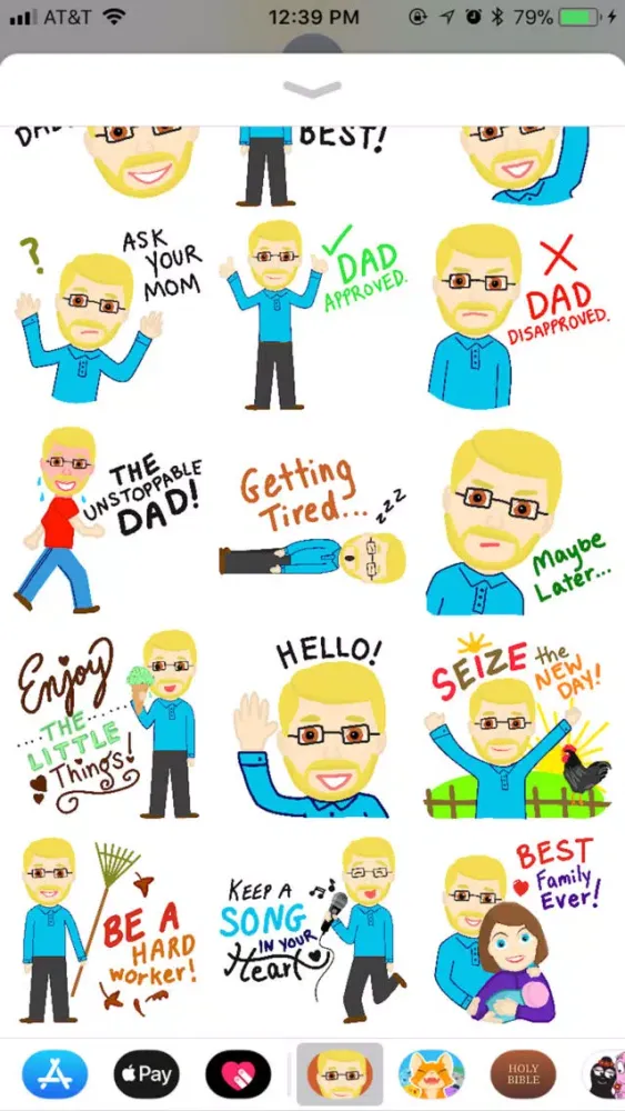 Zrzuty ekranu #1 Dad Stickers!