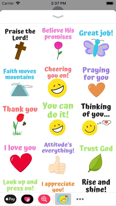 Tangkapan skrin Christian Encouragement Notes