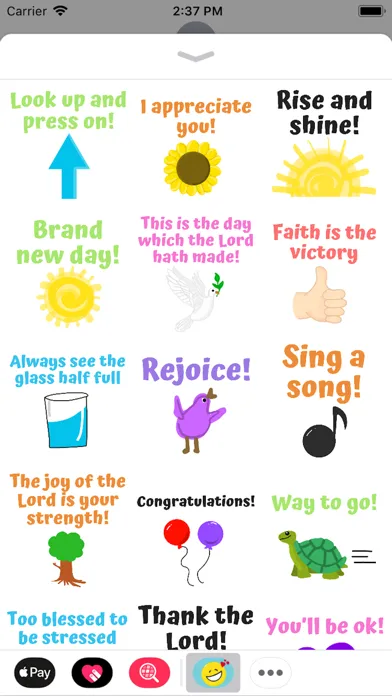 Tangkapan skrin Christian Encouragement Notes