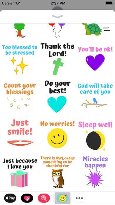 Tangkapan skrin Christian Encouragement Notes