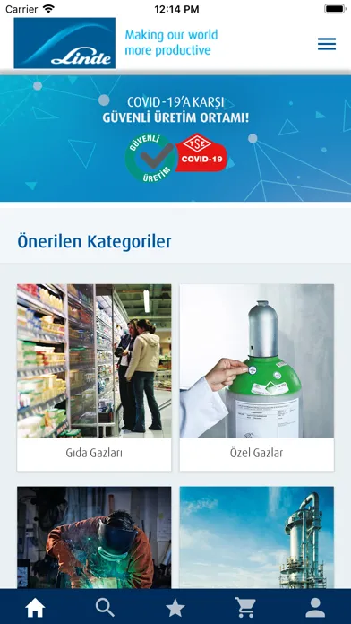 Screenshot di Linde Gaz eMarket