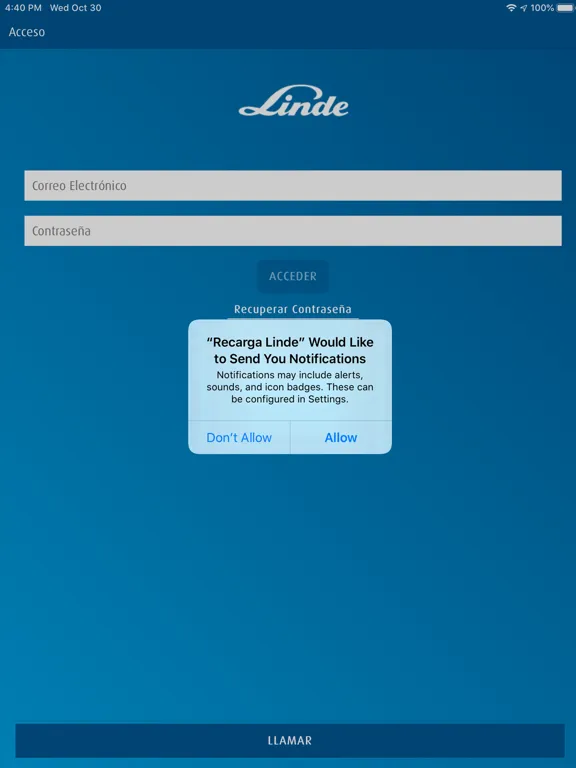 Recarga Linde iPad 应用截图