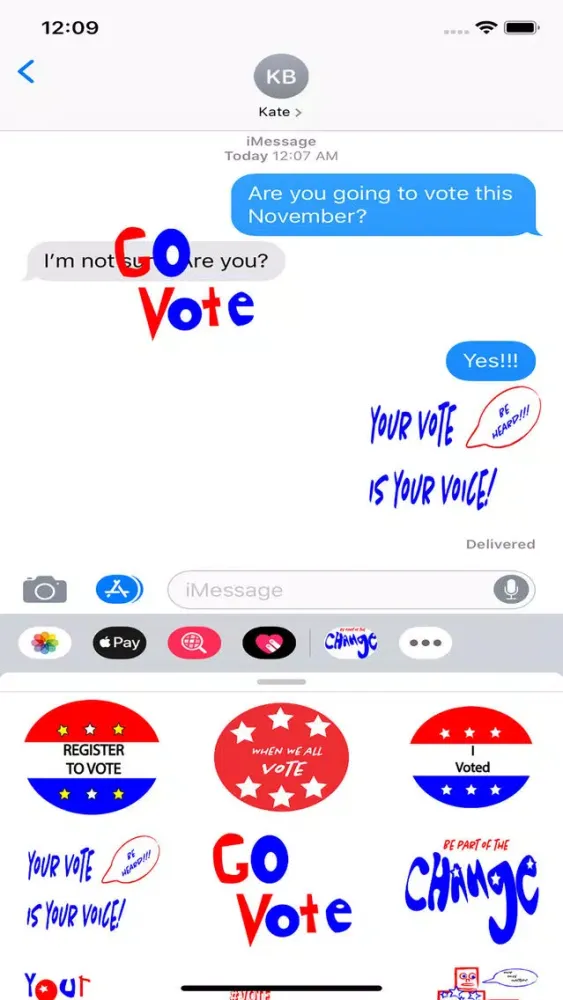 Go Vote Stickers স্ক্রিনশট