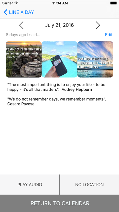 Tangkapan skrin Line A Day- Journal, Highlights, Memories