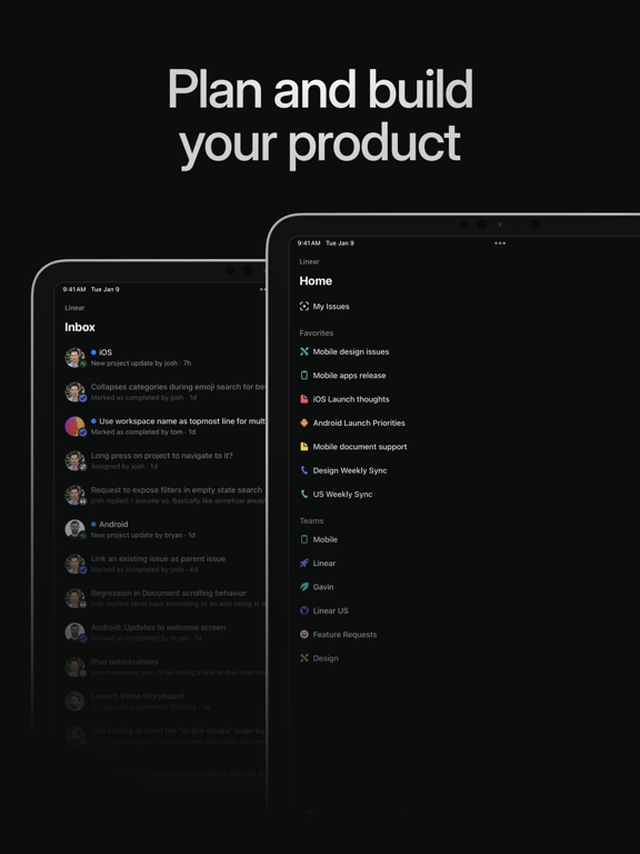 Capturas de pantalla de Linear Mobile iPad 