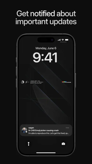 Tangkapan layar Linear Mobile