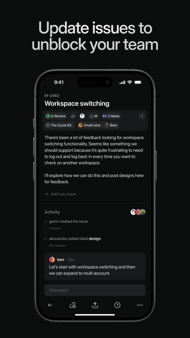 Capturas de pantalla de Linear Mobile
