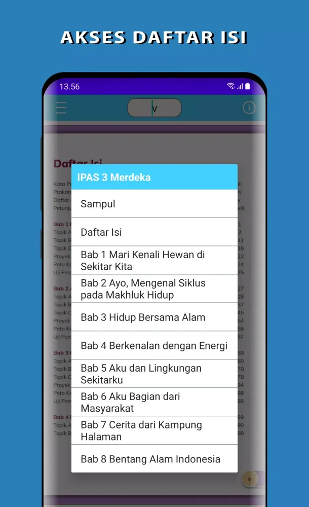 Ảnh chụp màn hình của IPAS Kelas 3 Merdeka