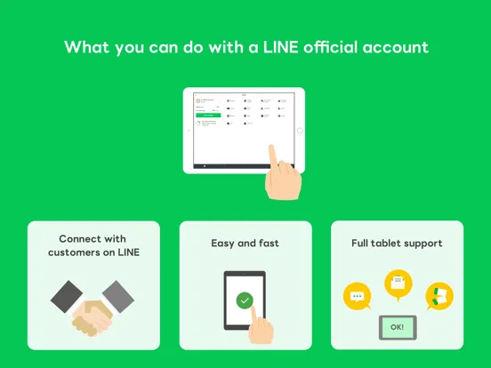 Скриншоты LINE Official Account iPad 