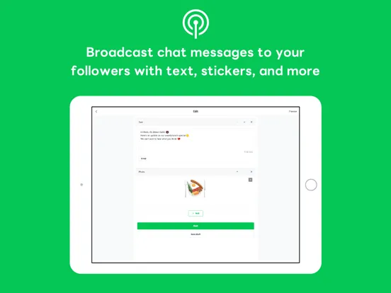 Скриншоты LINE Official Account iPad 