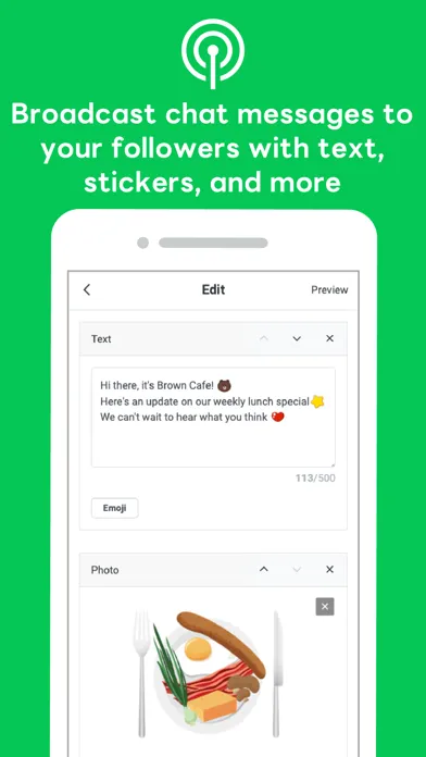 Скриншоты LINE Official Account