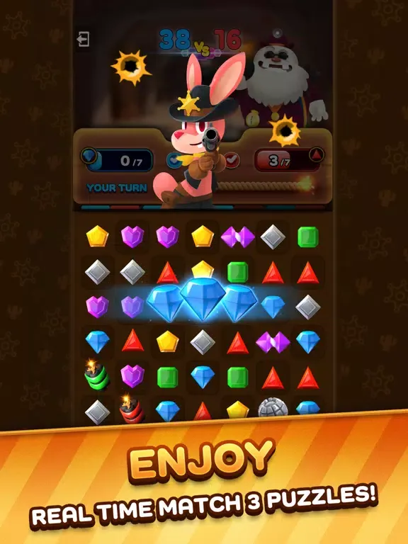 Match3 Heroes:The Gold Rush iPad 應用截圖