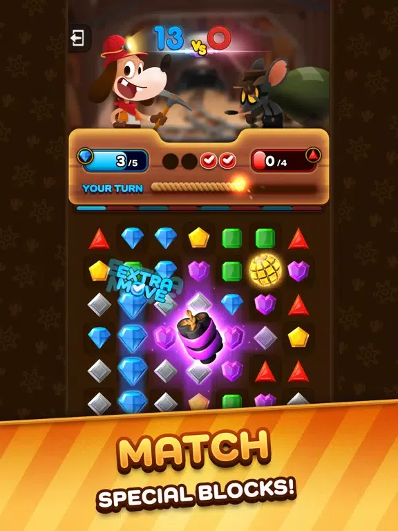 Match3 Heroes:The Gold Rush iPad 應用截圖