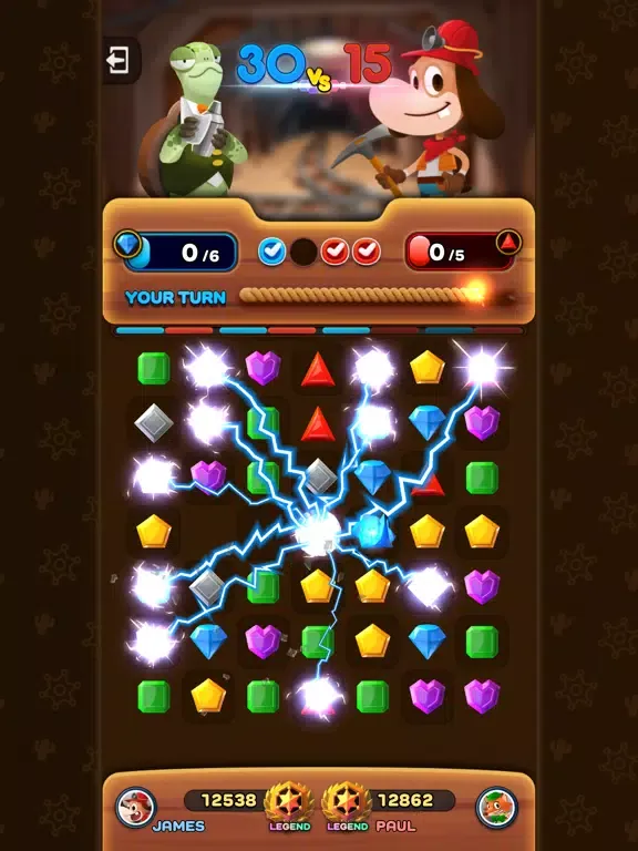 Match3 Heroes:The Gold Rush iPad 應用截圖