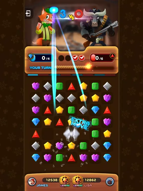 Match3 Heroes:The Gold Rush iPad 應用截圖