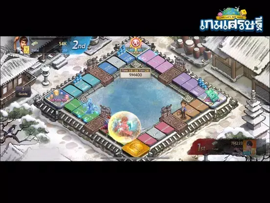 Tangkapan layar LINE Let's Get Rich iPad 