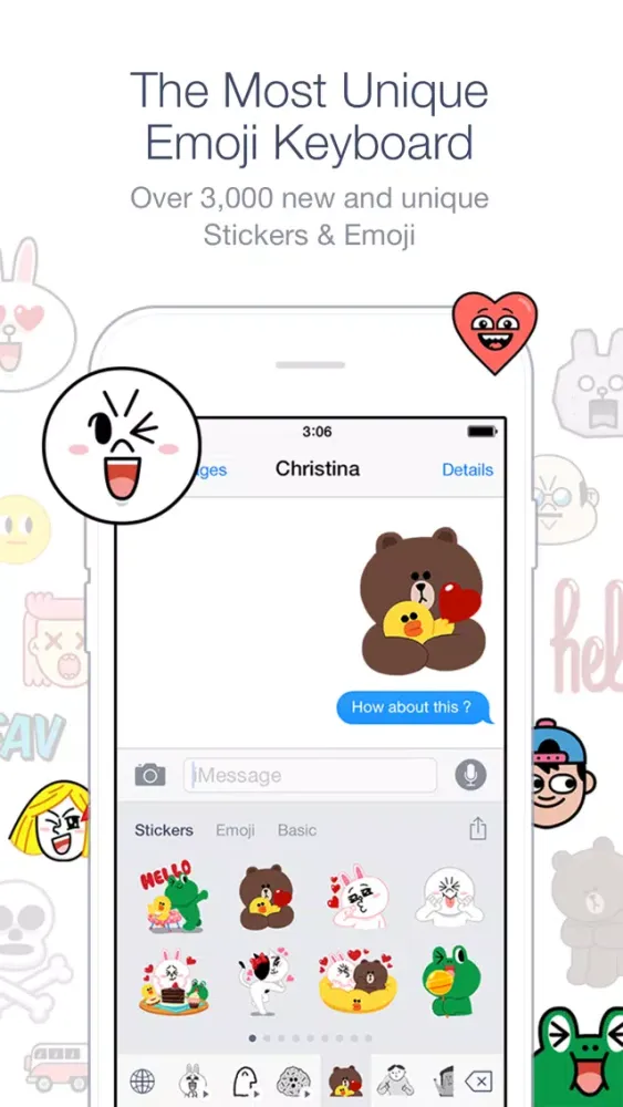 Tangkapan layar Emoji Keyboard by LINE
