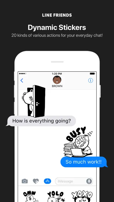تصاویر LINE FRIENDS Dynamic Stickers