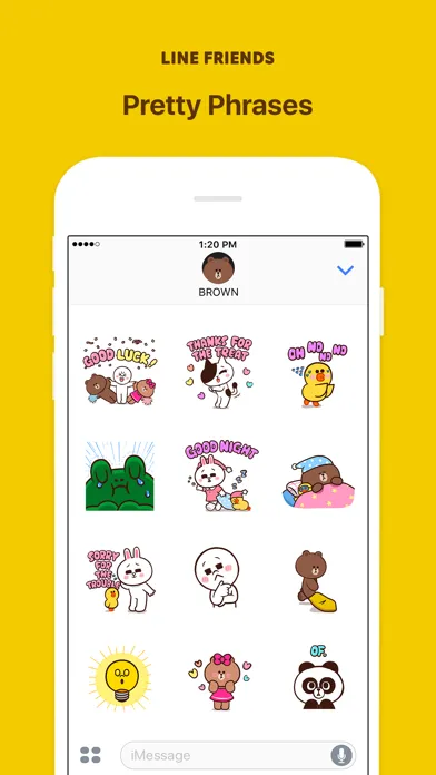 Capturas de pantalla de LINE FRIENDS Pretty Phrases