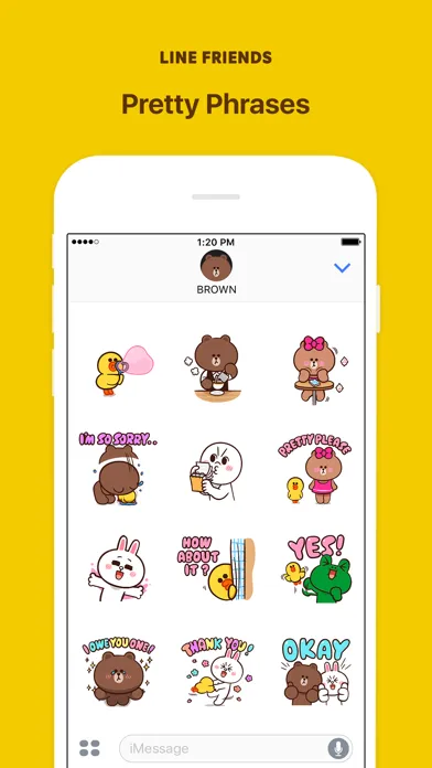 Capturas de pantalla de LINE FRIENDS Pretty Phrases
