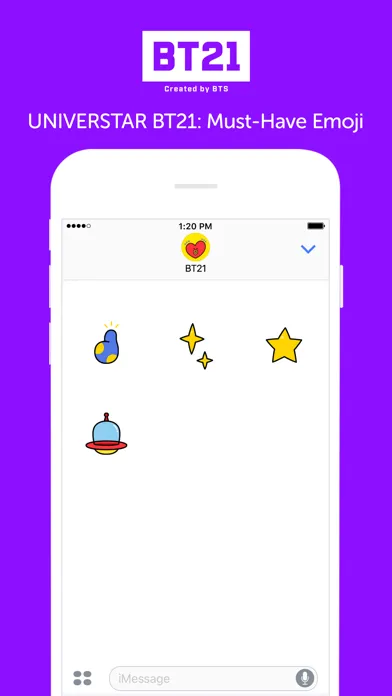Capturas de tela do BT21: Must-Have Emoji