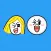 JAMES & MOON Emoji Stickers - LINE FRIENDS