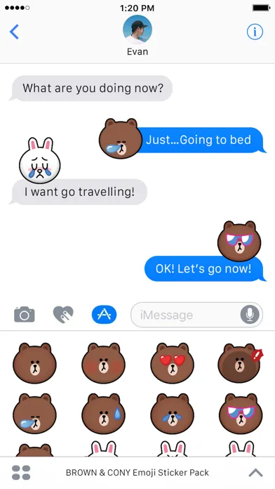 BROWN & CONY Emoji Stickers - LINE FRIENDS स्क्रीनशॉट
