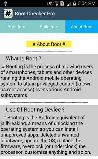 Screenshot di Root Checker Pro