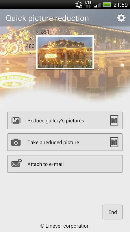 Tangkapan layar Easy picture reduction