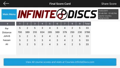 Ảnh chụp màn hình của Infinite Disc Golf