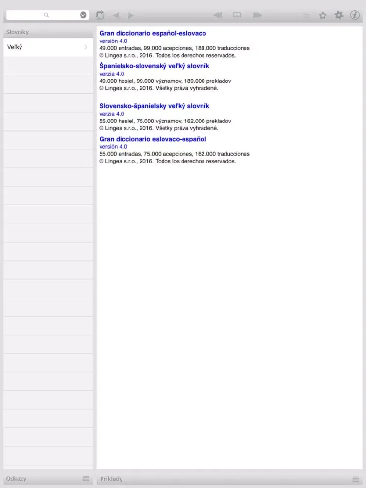 Captures d'écran de Španielsko-slovenský veľký iPad 