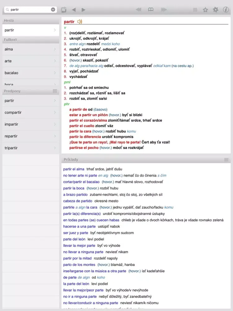 Captures d'écran de Španielsko-slovenský veľký iPad 